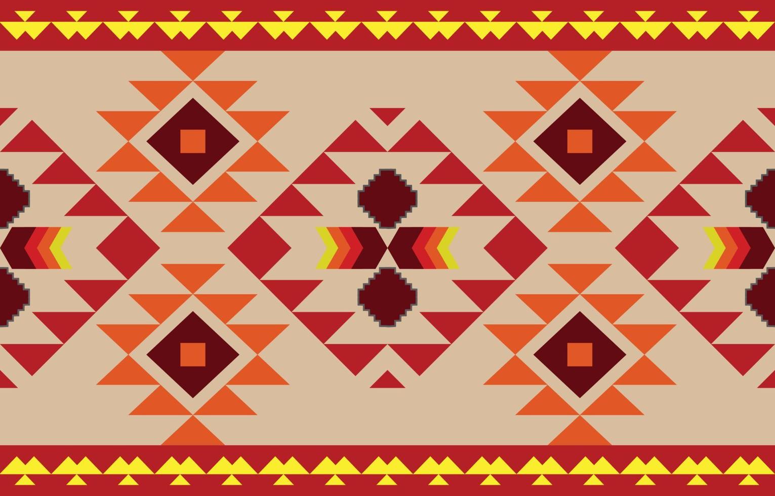 navajo native american tyg sömlösa mönster, geometrisk tribal etnisk traditionell bakgrund, designelement, design för matta, tapeter, kläder, matta, interiör, broderi vektorillustration. vektor