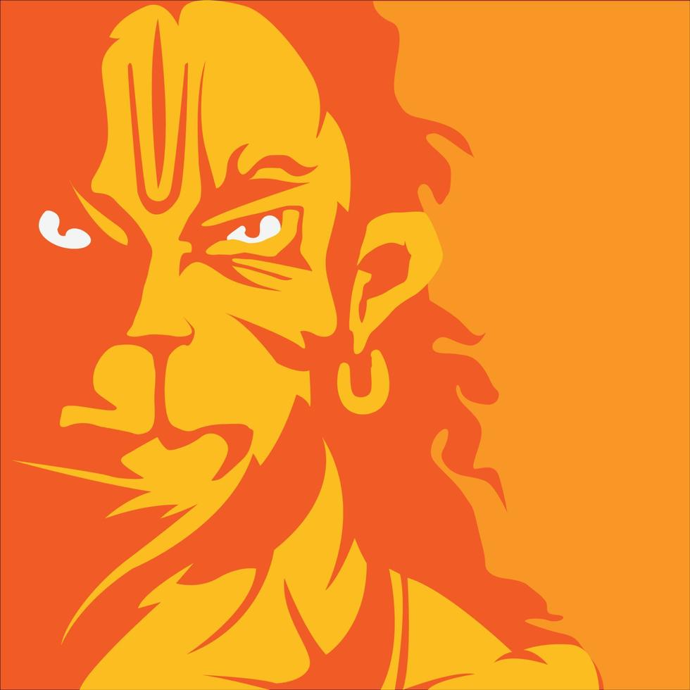 hanuman jayanti poster tapetendesign, hindu-gott silhouette hintergrund, vektorbanner vektor