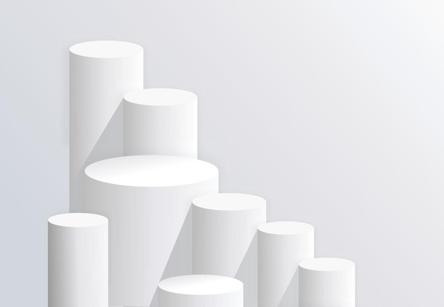 modernes weißes 3d-realistisches podium für ihre produktpräsentation. Vektor-Illustration. vektor