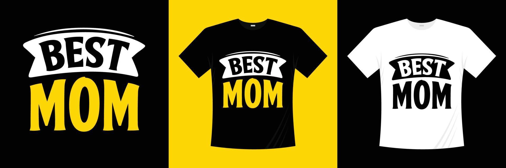 bäst mamma typografi t skjorta design vektor