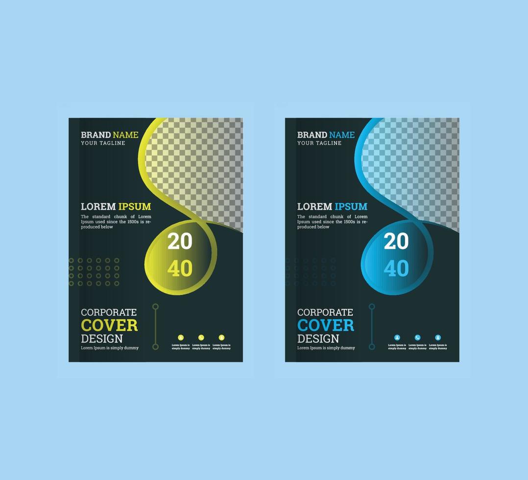 moderne kreative Corporate Book Cover Design-Vorlage vektor
