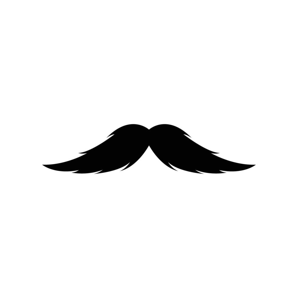 mustasch ikon formgivningsmall vektor