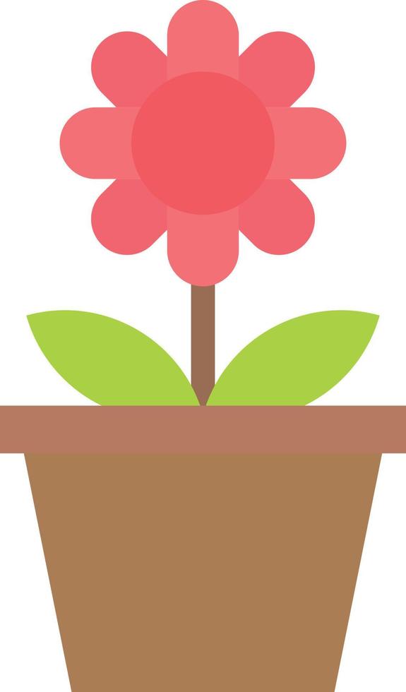 blomkruka ikon platt färg vektorillustration vektor