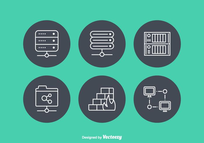 Gratis nätverksservrar Vector ikoner