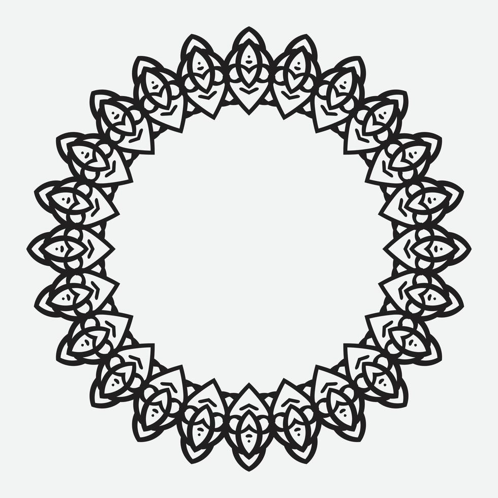 Kreis griechischer Rahmen. runder Mäanderrand. Dekorationselementmuster. Vektor-Illustration isoliert auf weißem Hintergrund vektor