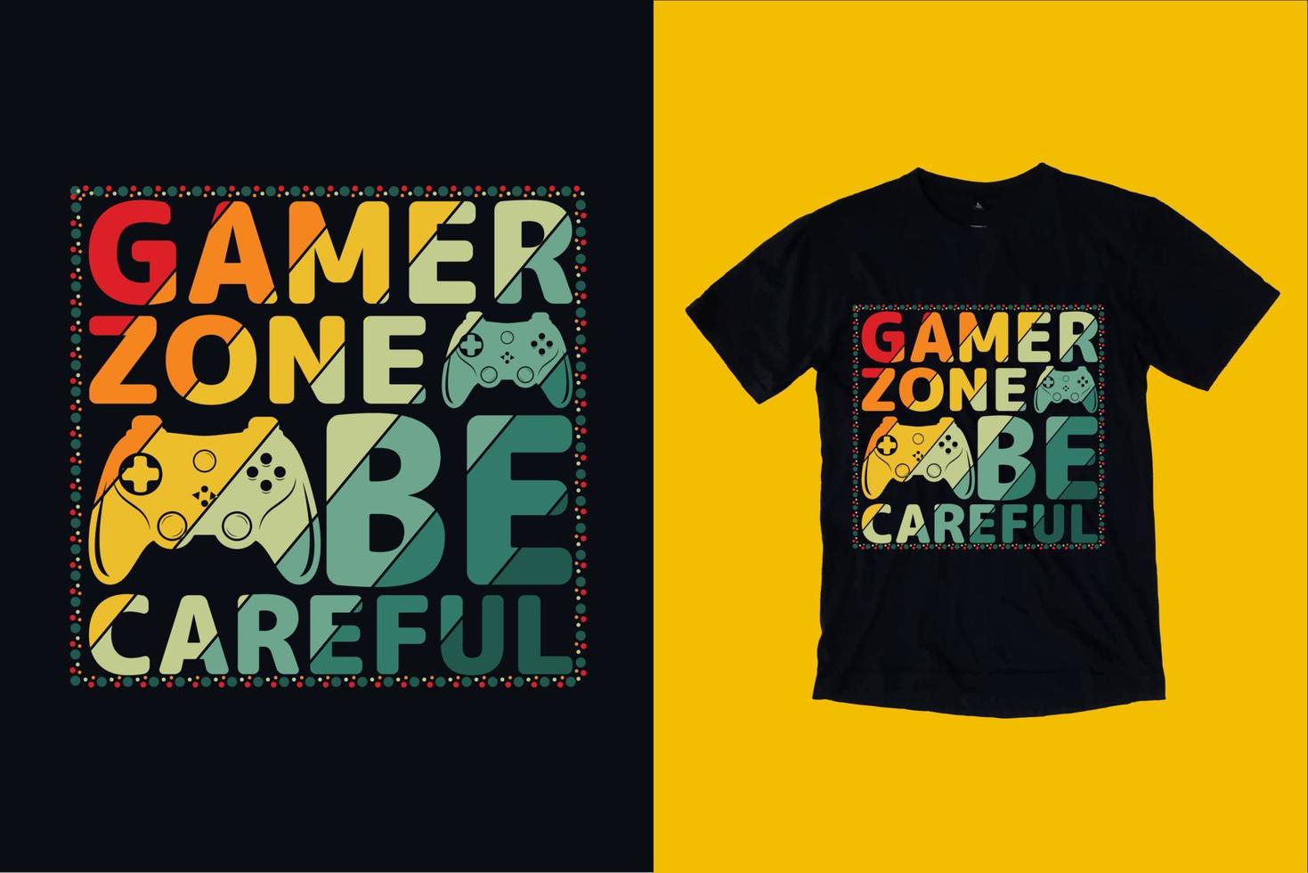 vintage gamer t-shirt design vektor