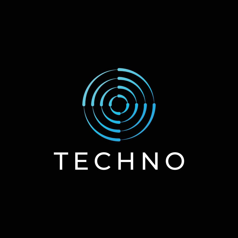 Circle-Tech-Logo-Design. Verbindung High-Tech-Logo-Design vektor