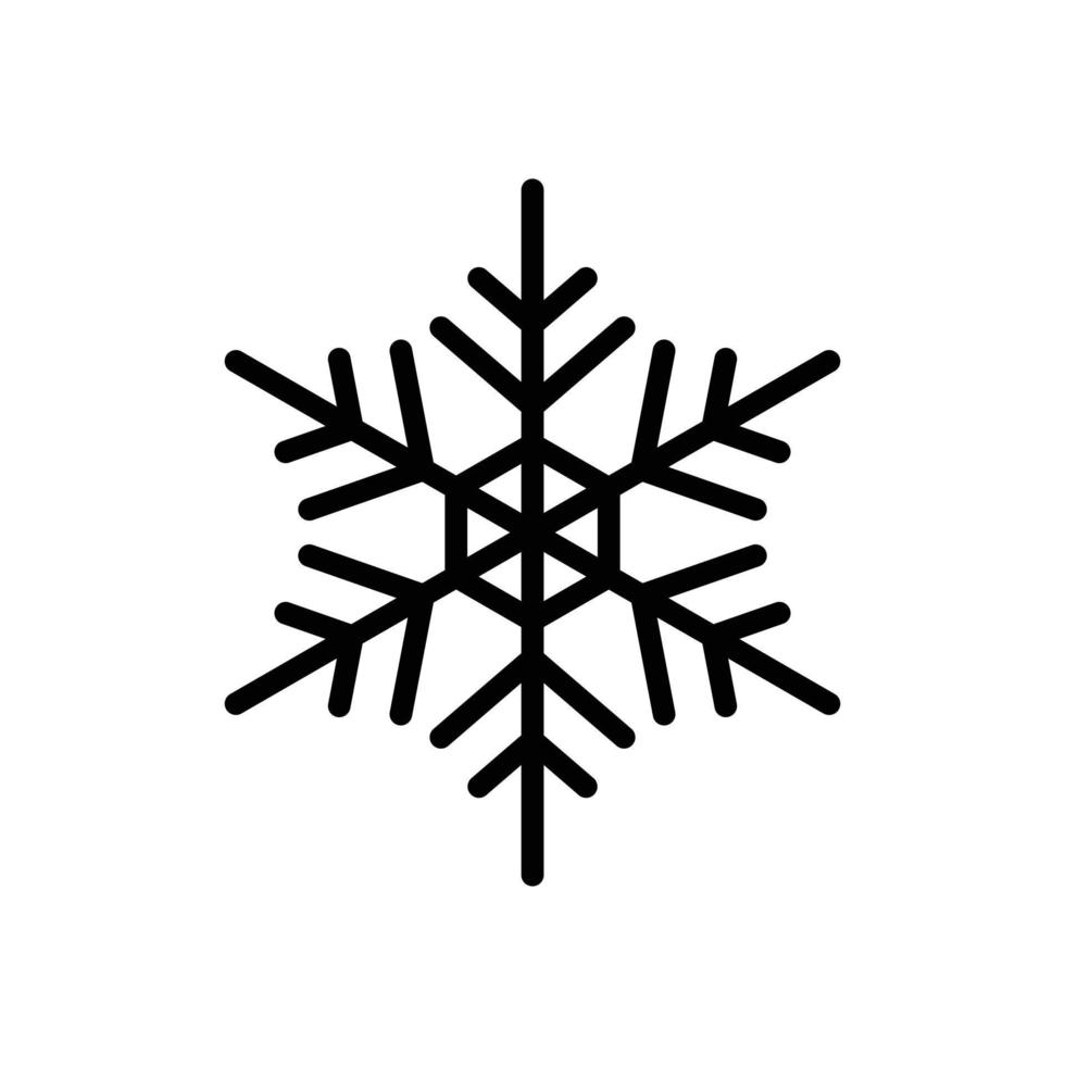 Schneeflocken. Schneeflocke-Symbol. Schneeflocke-Vektor-Design-Illustration. Winter einfaches Zeichen, Schneeflockensymbole. vektor