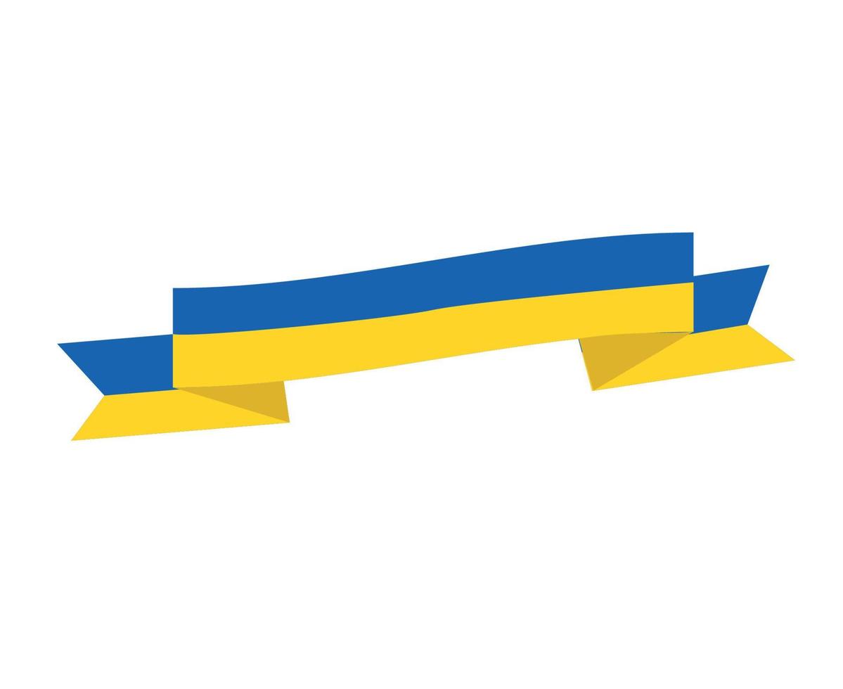 ukrainska band flagga emblem ikon design nationella Europa symbol vektor abstrakt illustration