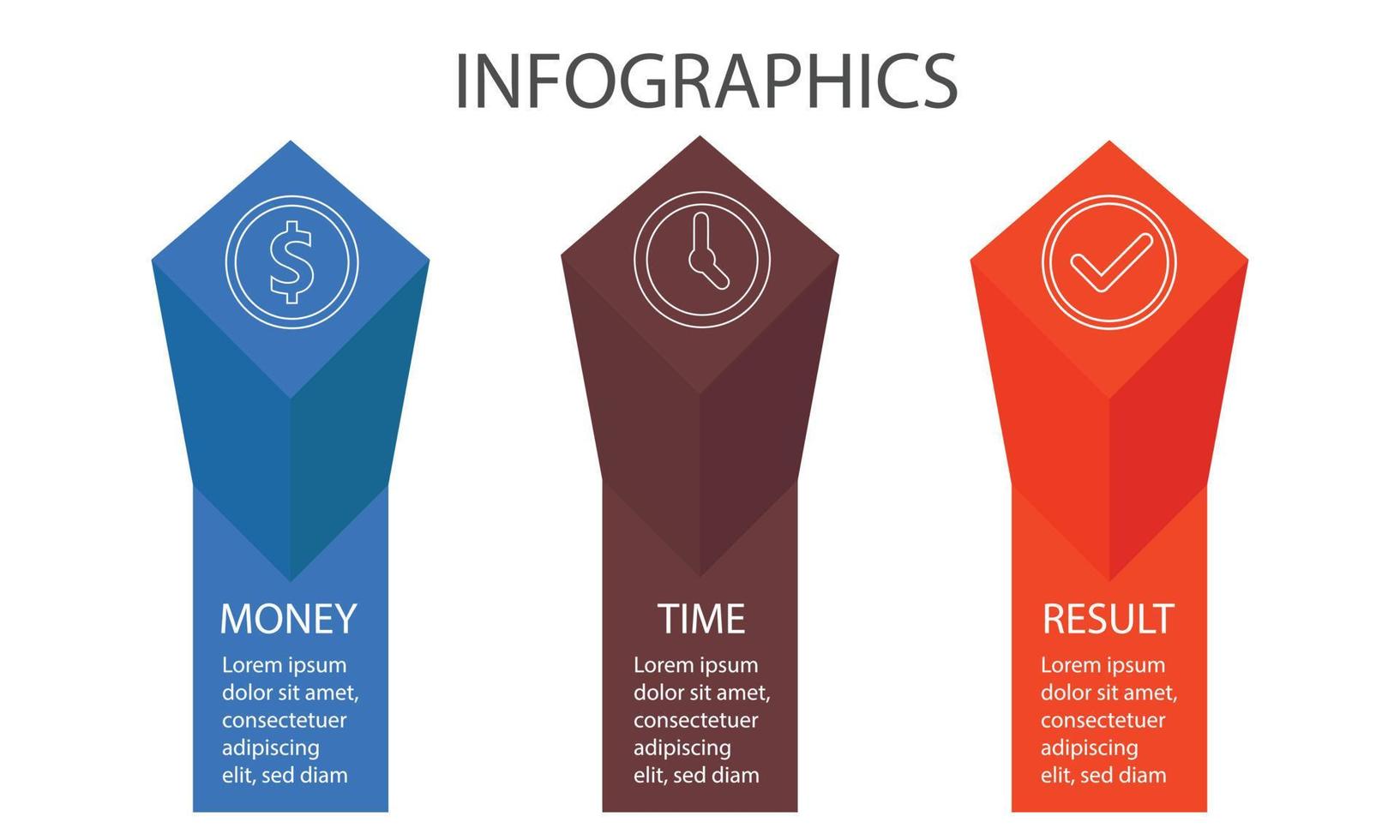 vektor infographic design med ikoner. processdiagram, flödesschema, infograf, infografik för affärsidé, presentationsbanner, arbetsflödeslayout.