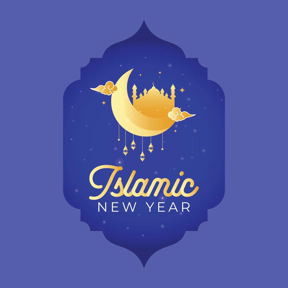 Illustrationen des islamischen Neujahrs. glückliches muharram 1444 design vektor