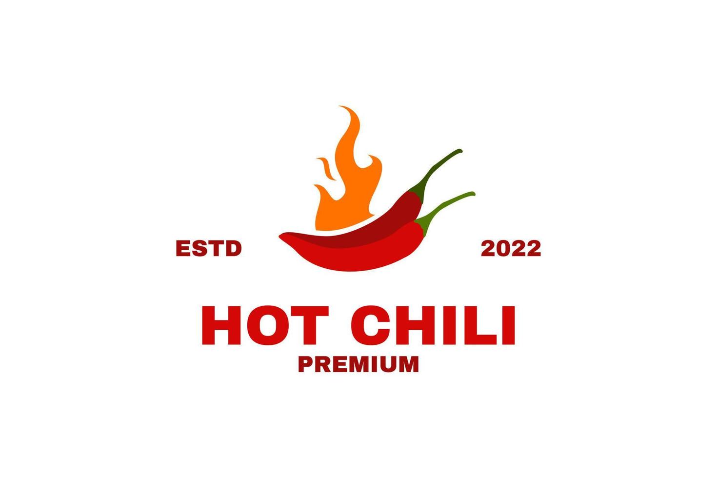 platt hot chili ikon logotyp design illustration vektor mall