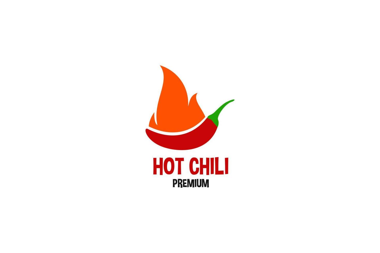 platt hot chili ikon logotyp design illustration vektor mall