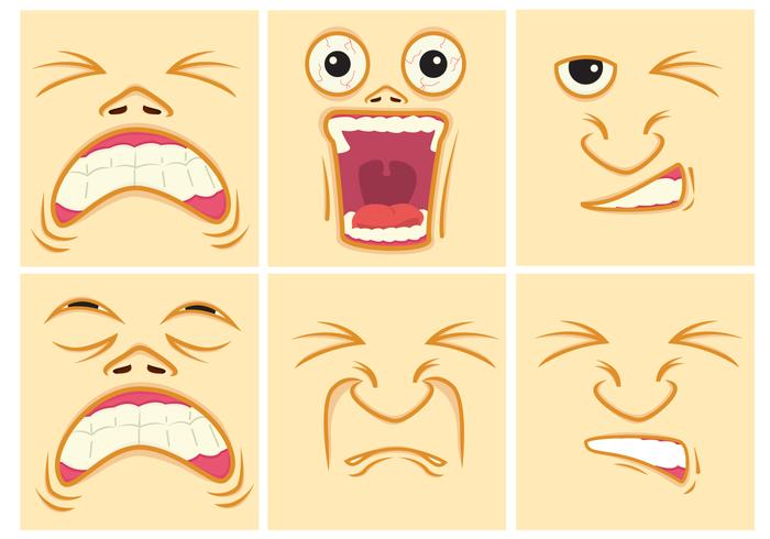 Smärta Expression Faces vektor