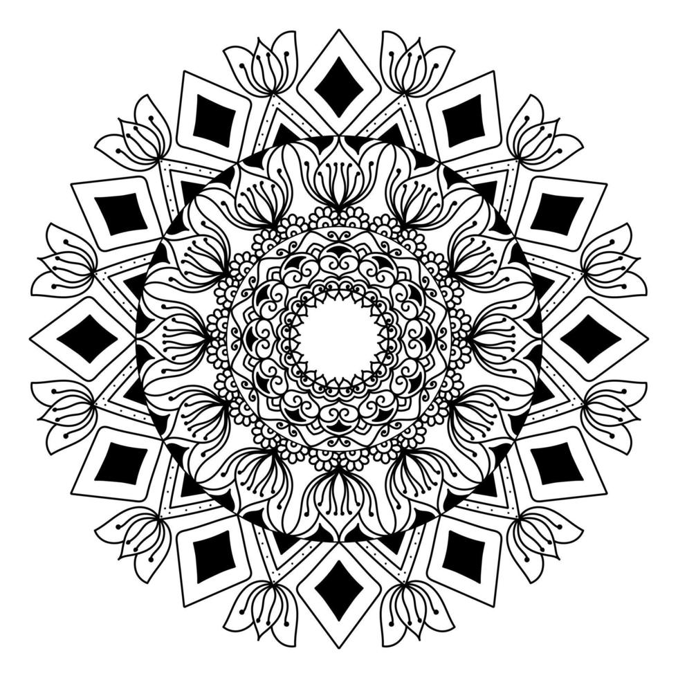 Mandala-Design für Malbücher. Vintage Mandala dekorative runde Ornamente. islamische hintergründe vintage dekorative elemente orientalisches muster. vektor
