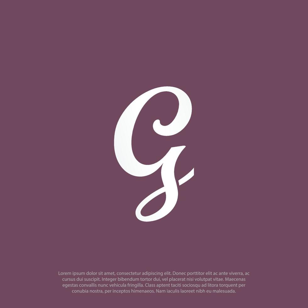 Anfangsbasierter sauberer und minimaler handgezeichneter Buchstabe. gs oder sg logo creative und monogramm symbol symbol. universelles elegantes Luxus-Alphabet-Logo-Vektordesign vektor