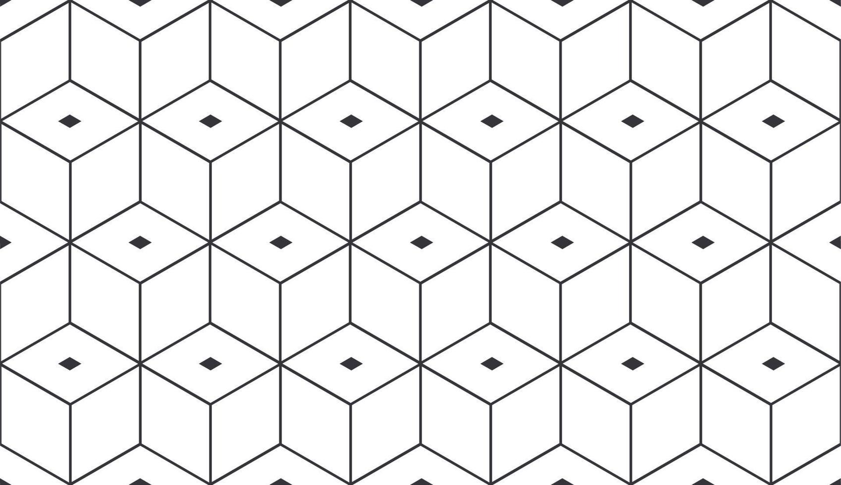 nahtloses geometrisches Muster. kubische Hexagon-Textur. Rautenmaschenhintergrund. Vektor eps 10.