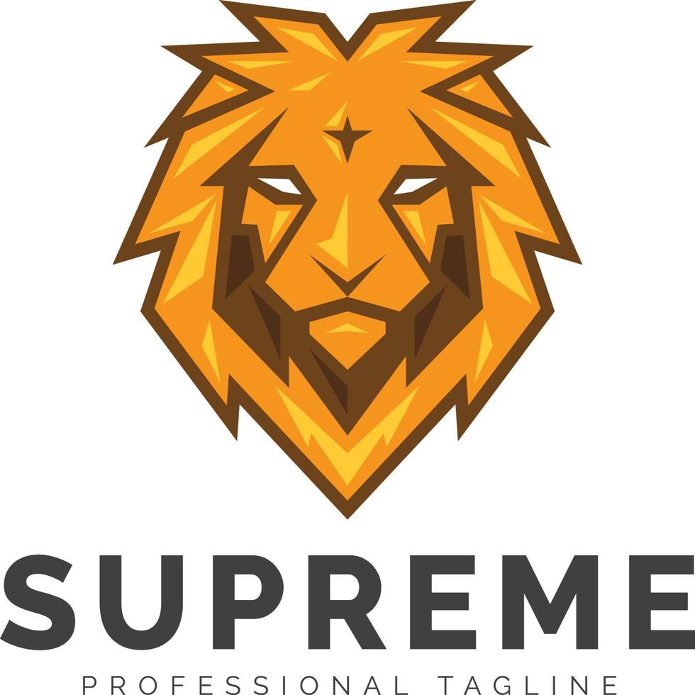 lejon djur stark högsta vektor logotyp kung dominerande majestätiska logotyp