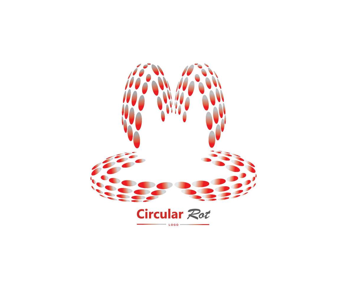 cirkulär ruttna design logotyp vektor mall