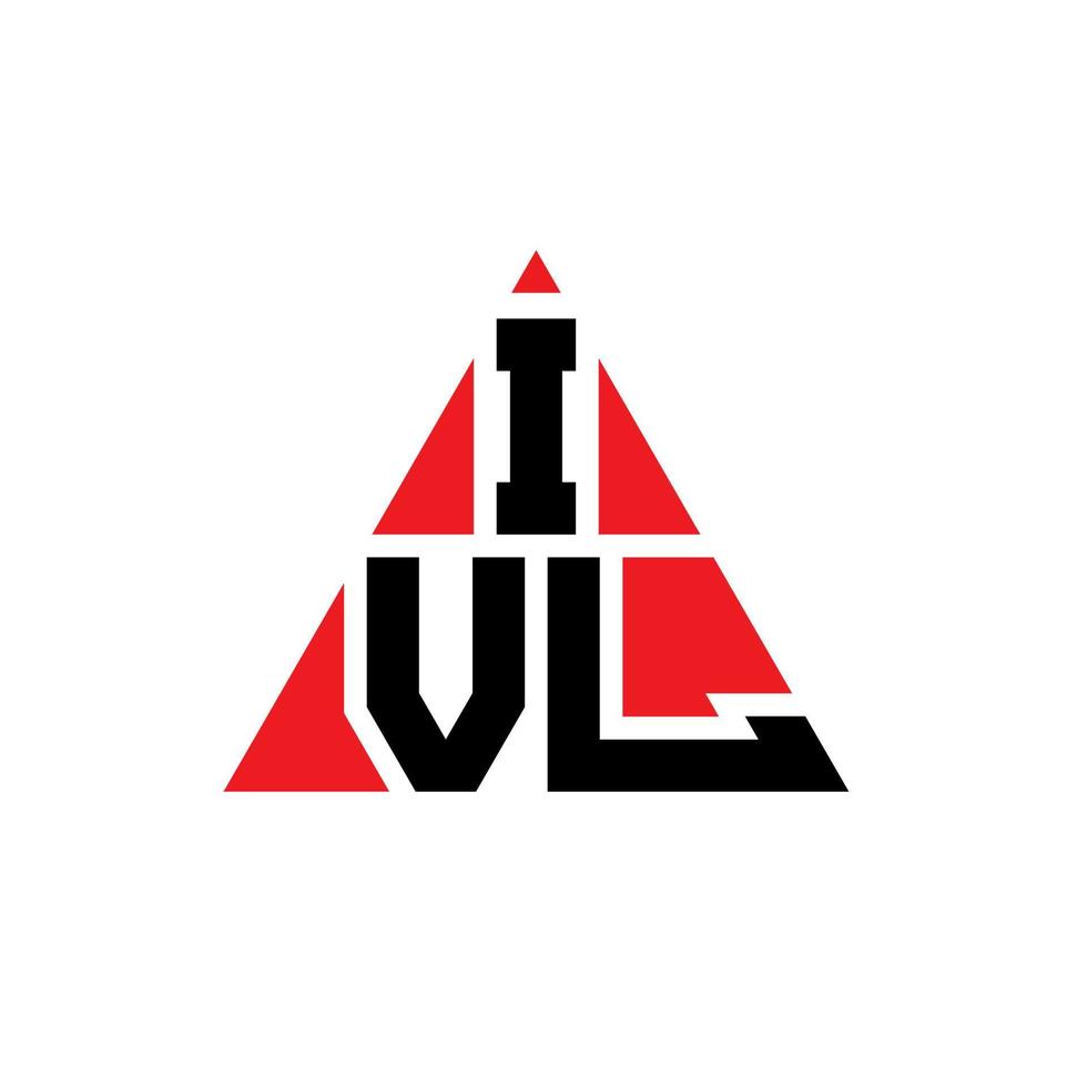 Ivl-Dreieck-Buchstaben-Logo-Design mit Dreiecksform. Ivl-Dreieck-Logo-Design-Monogramm. ivl-Dreieck-Vektor-Logo-Vorlage mit roter Farbe. ivl dreieckiges Logo einfaches, elegantes und luxuriöses Logo. vektor