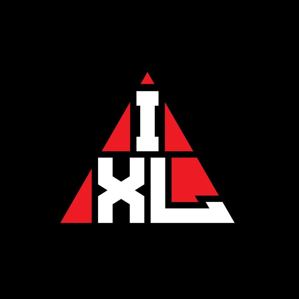 ixl-Dreieck-Buchstaben-Logo-Design mit Dreiecksform. ixl-Dreieck-Logo-Design-Monogramm. ixl-Dreieck-Vektor-Logo-Vorlage mit roter Farbe. ixl dreieckiges Logo einfaches, elegantes und luxuriöses Logo. vektor