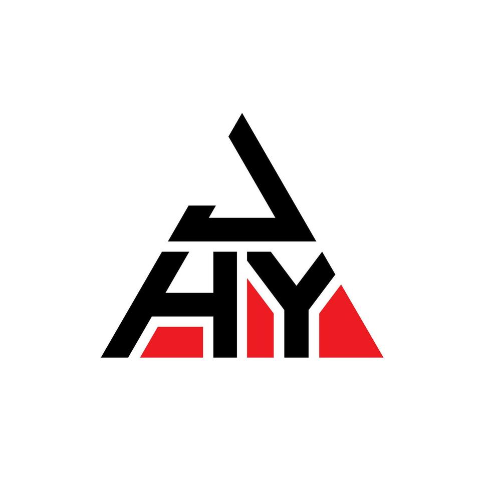 jhy Dreiecksbuchstaben-Logo-Design mit Dreiecksform. Jhy-Dreieck-Logo-Design-Monogramm. jhy-Dreieck-Vektor-Logo-Vorlage mit roter Farbe. jhy dreieckiges Logo einfaches, elegantes und luxuriöses Logo. vektor
