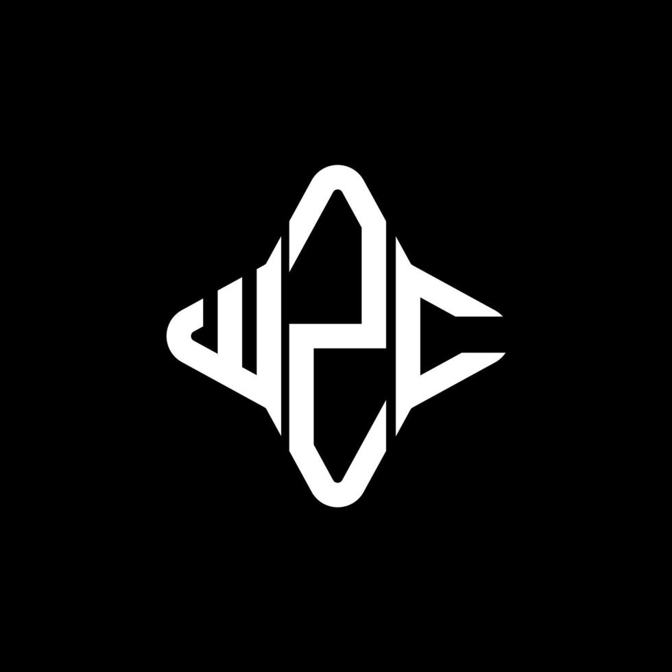 wzc letter logotyp kreativ design med vektorgrafik vektor