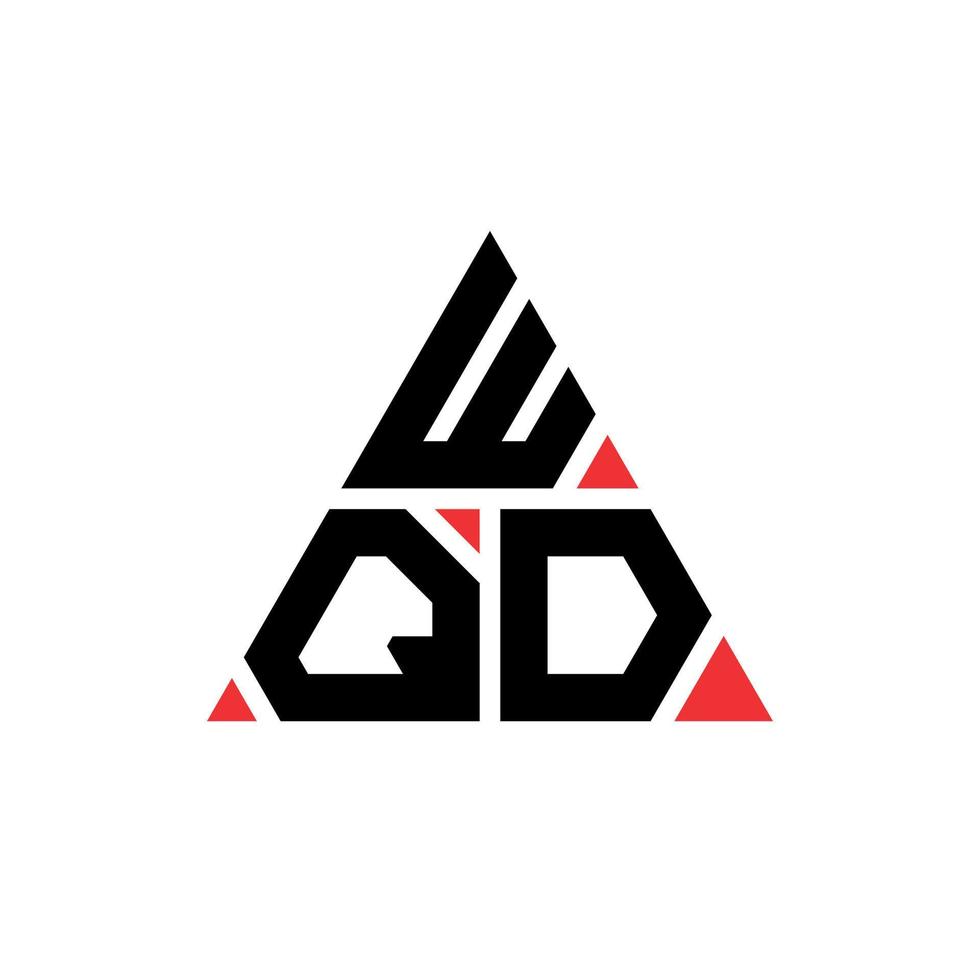 wqd-Dreieck-Buchstaben-Logo-Design mit Dreiecksform. wqd Dreieck-Logo-Design-Monogramm. wqd-Dreieck-Vektor-Logo-Vorlage mit roter Farbe. wqd dreieckiges Logo einfaches, elegantes und luxuriöses Logo. vektor