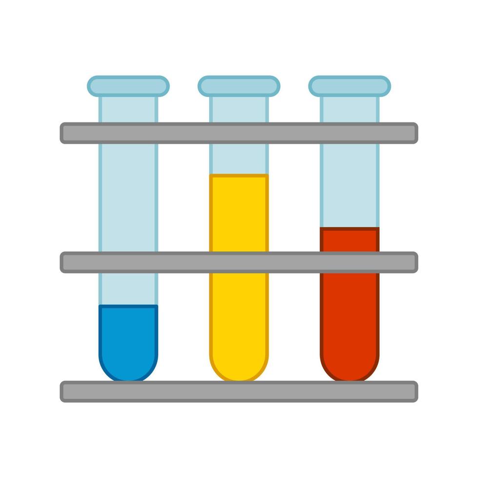 testa rör isolerat på vit bakgrund vektor