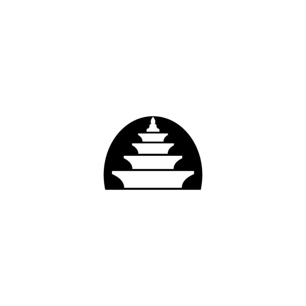 Tempel-Vektor-Icon-Design-Illustration vektor