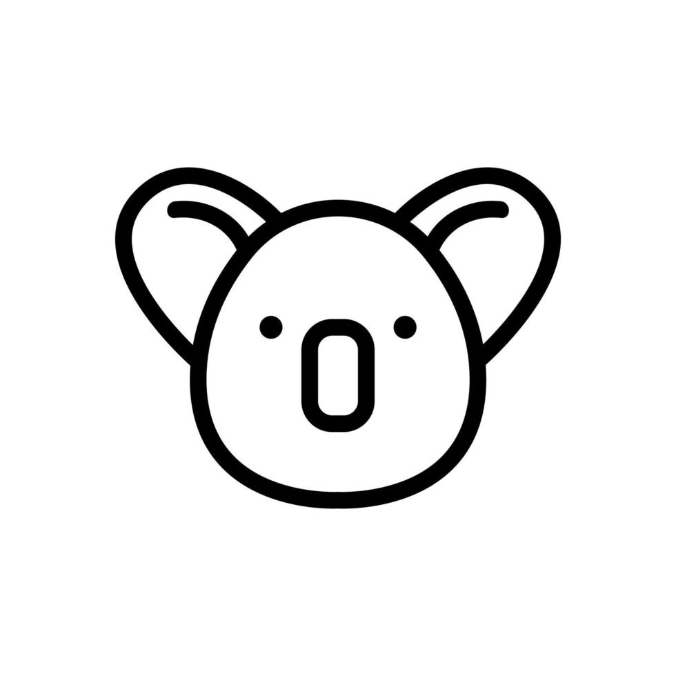 Koala Tier Bär Symbol Vektor Umriss Illustration