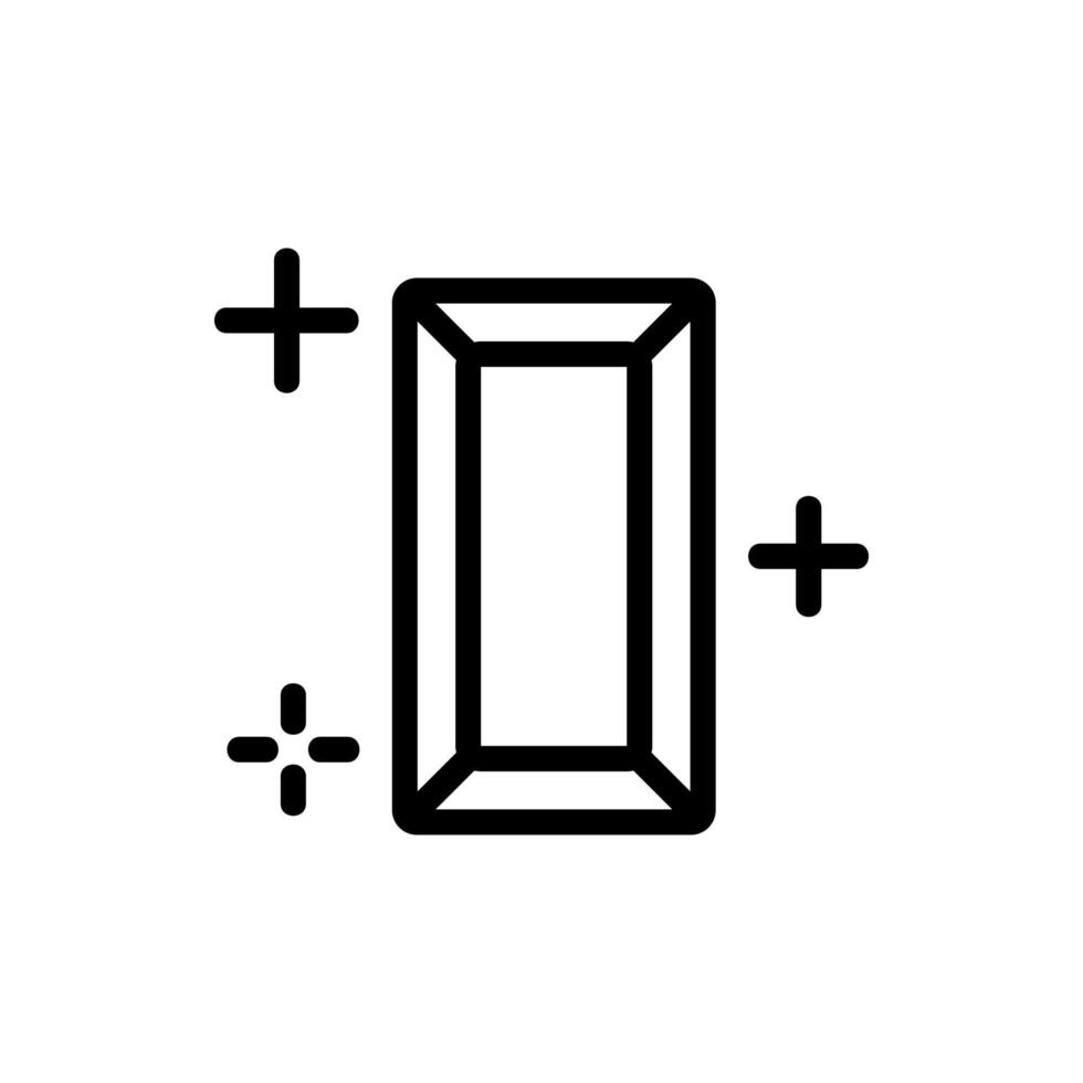 en bar av guld ikon vektor. isolerade kontur symbol illustration vektor