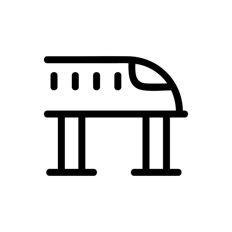 tåg hastighet ikon vektor. isolerade kontur symbol illustration vektor