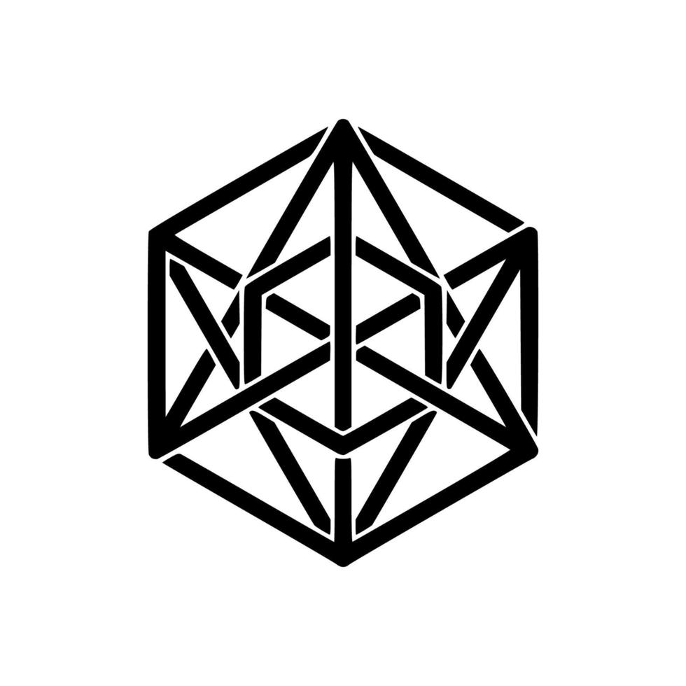 geometrisches Symbol Logo geometrisches abstraktes Element vektor