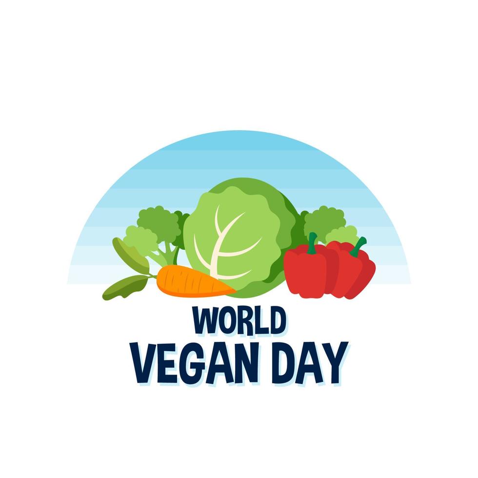 Abbildung zum veganen Welttag. geeignet für Hintergrund, Banner, Hintergrund, ppt. Vektor eps 10