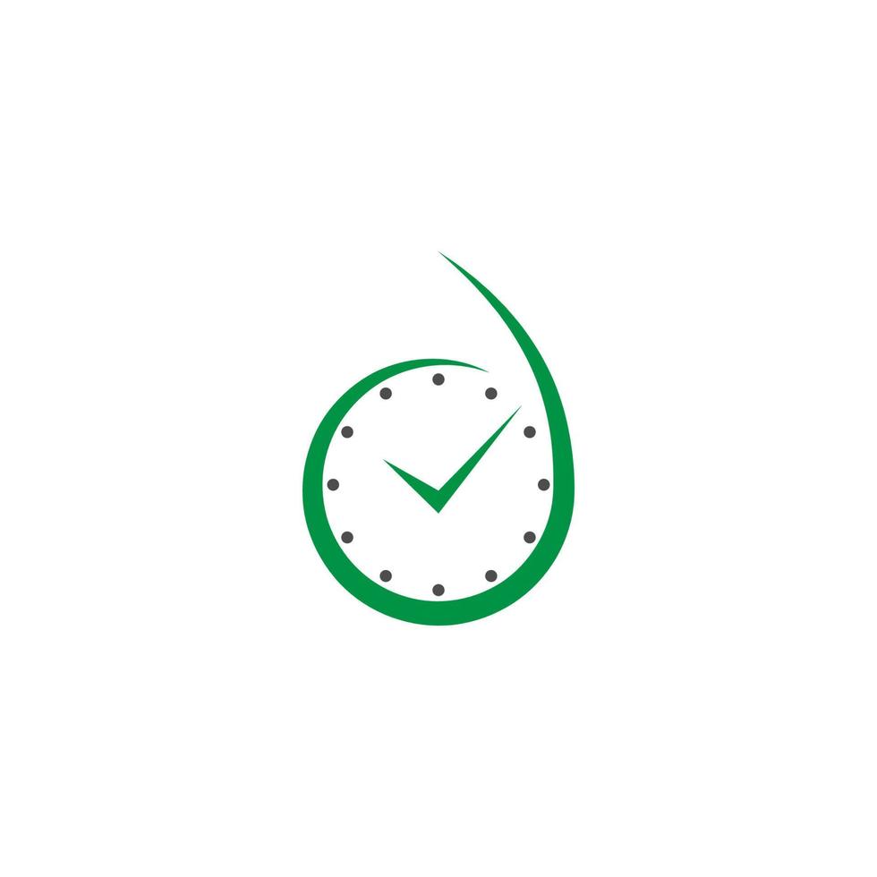 Uhr-Symbol-Logo-Design vektor