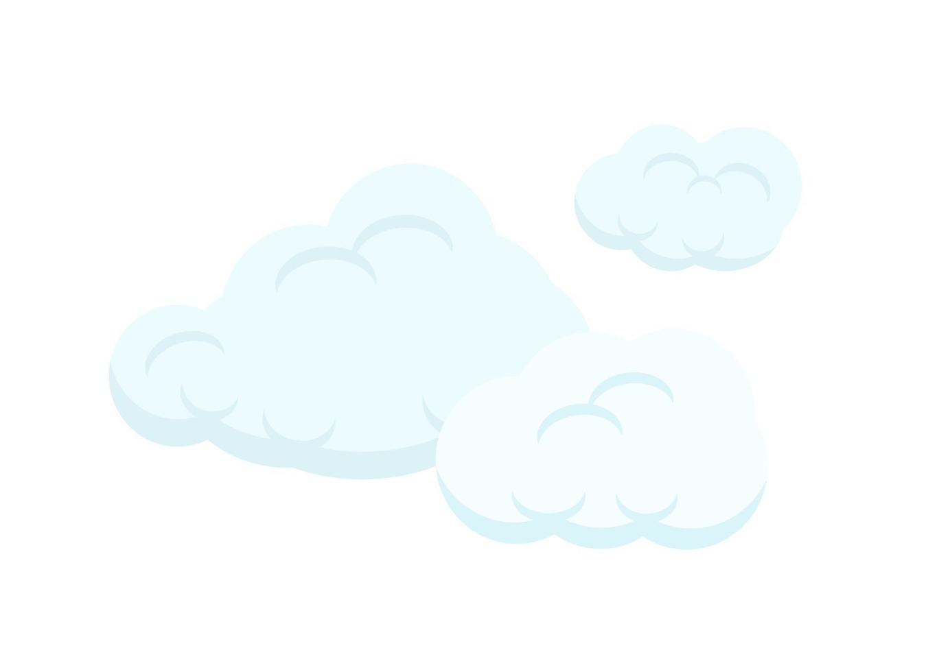 Sammlung von Cartoon-Blasenwolkenvektoren auf weißem Hintergrund vektor