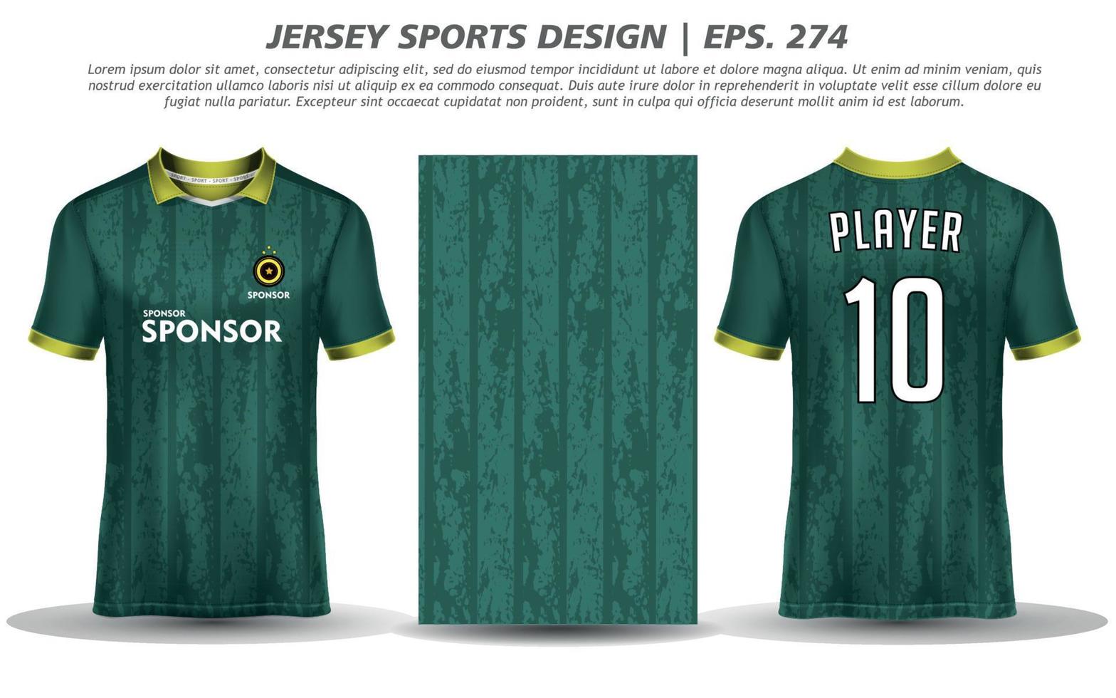 fotbollströja fotboll design sublimation sport t-shirt design premium vektorkollektion för racing, cykling, spel, motocross vektor