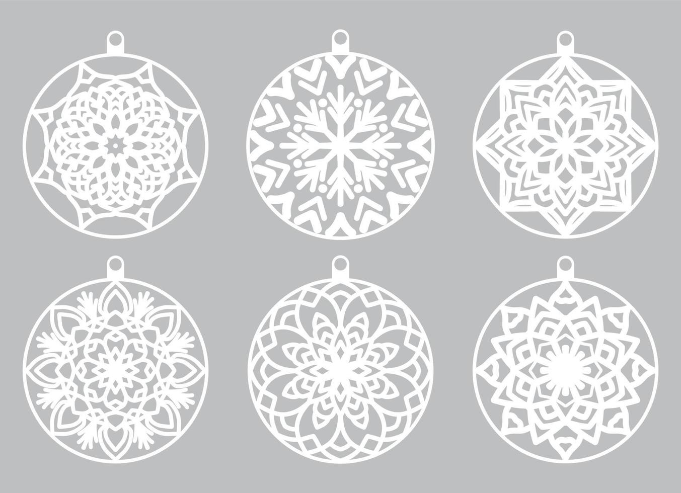 snöflingor jul design vektor set