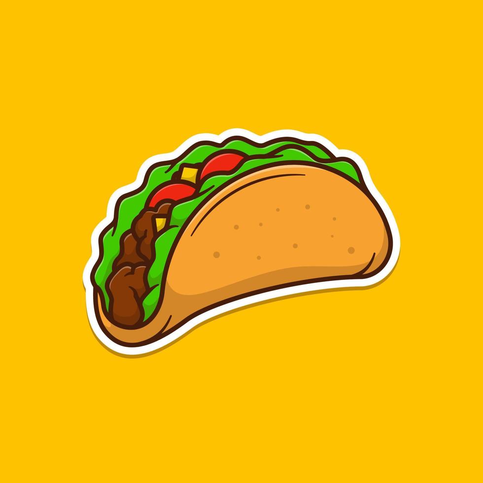 Fast-Food-Sticker-Pack im flachen Stil vektor