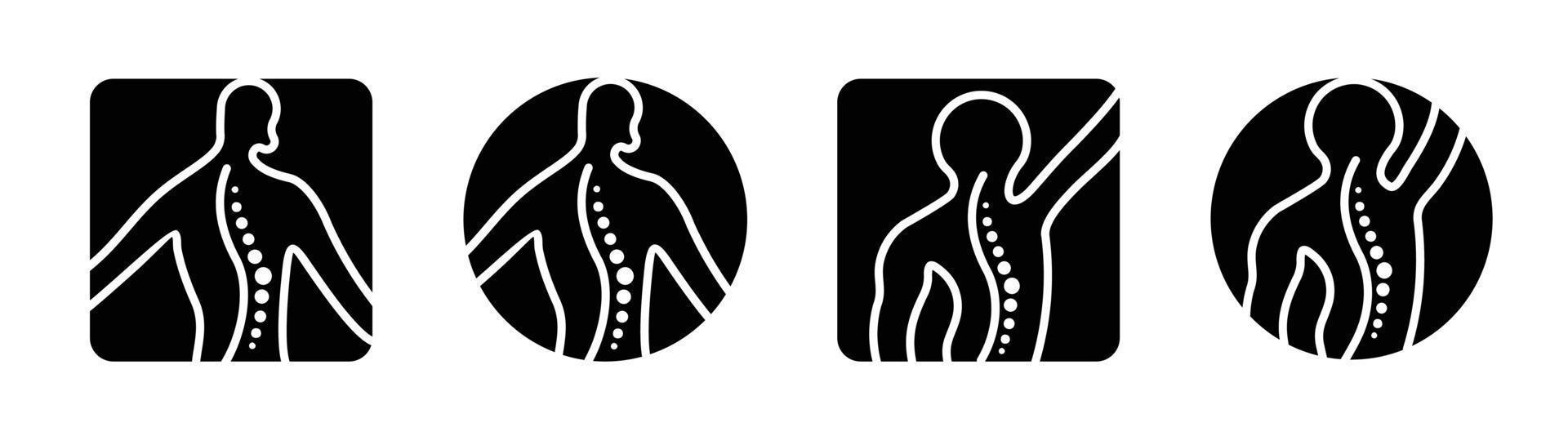 kreativ kiropraktisk ryggradskoncept logotypdesign, kiropraktisk fysioterapi logotypdesign vektor