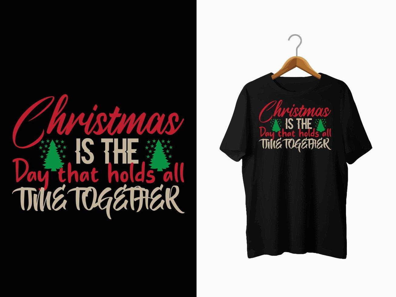 Weihnachts-T-Shirt-Design. vektor