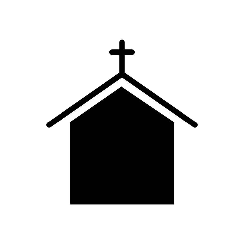 Kirchengebäude Symbol Vektor Designvorlagen auf weißem Hintergrund