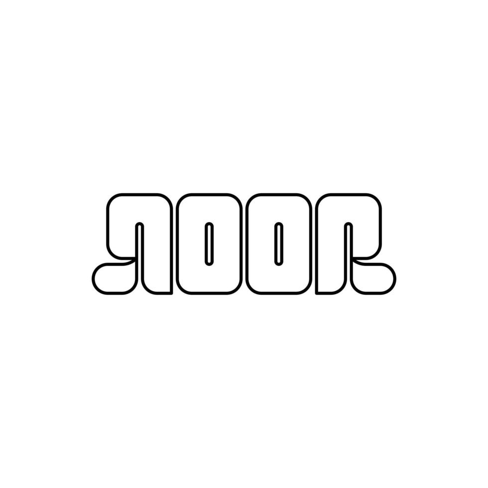 Designideen für Noor-Ambigramm-Logos vektor