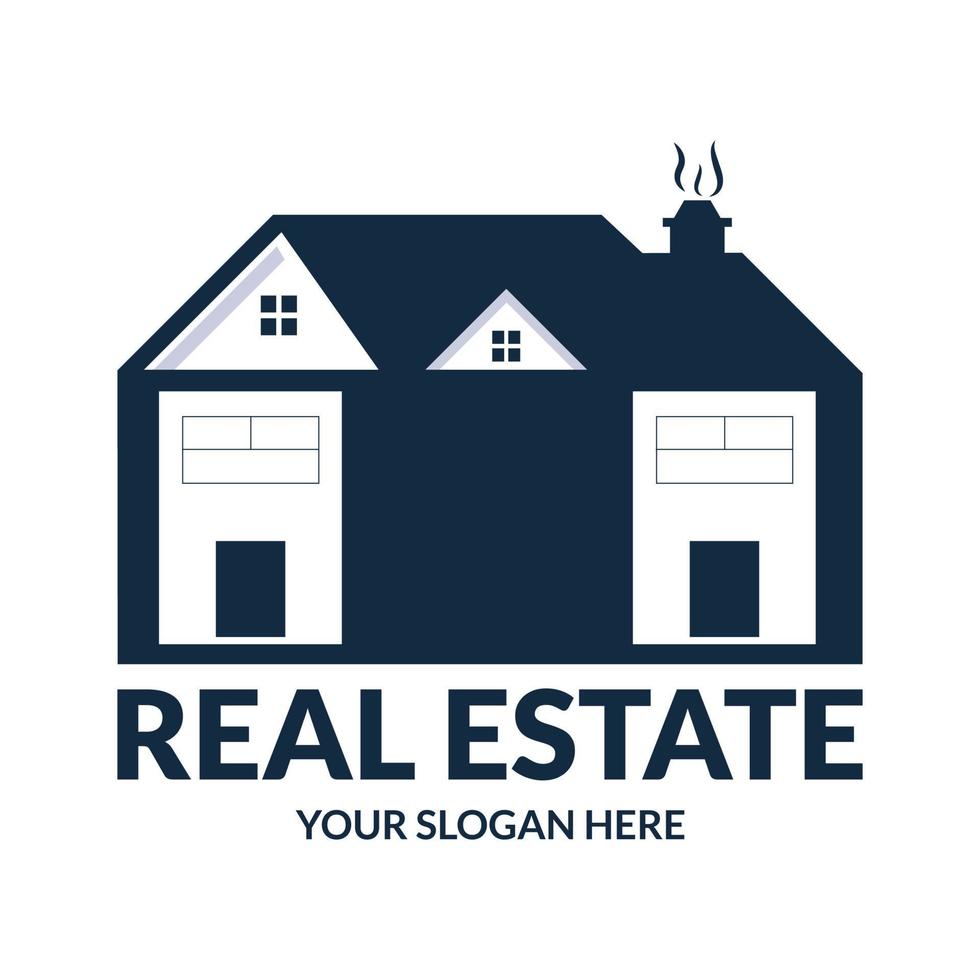 Preal Estate-Logo-Design. Logo kann für Immobilienunternehmen verwendet werden vektor