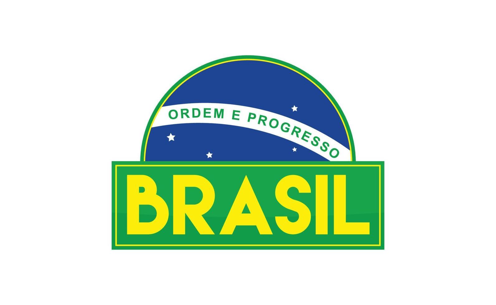 brasilien-banner-design. brasilianische Farben mit Flaggenelementen. vektor