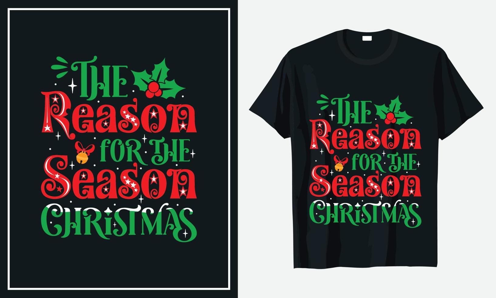 Weihnachts-T-Shirt-Design-Vektor vektor