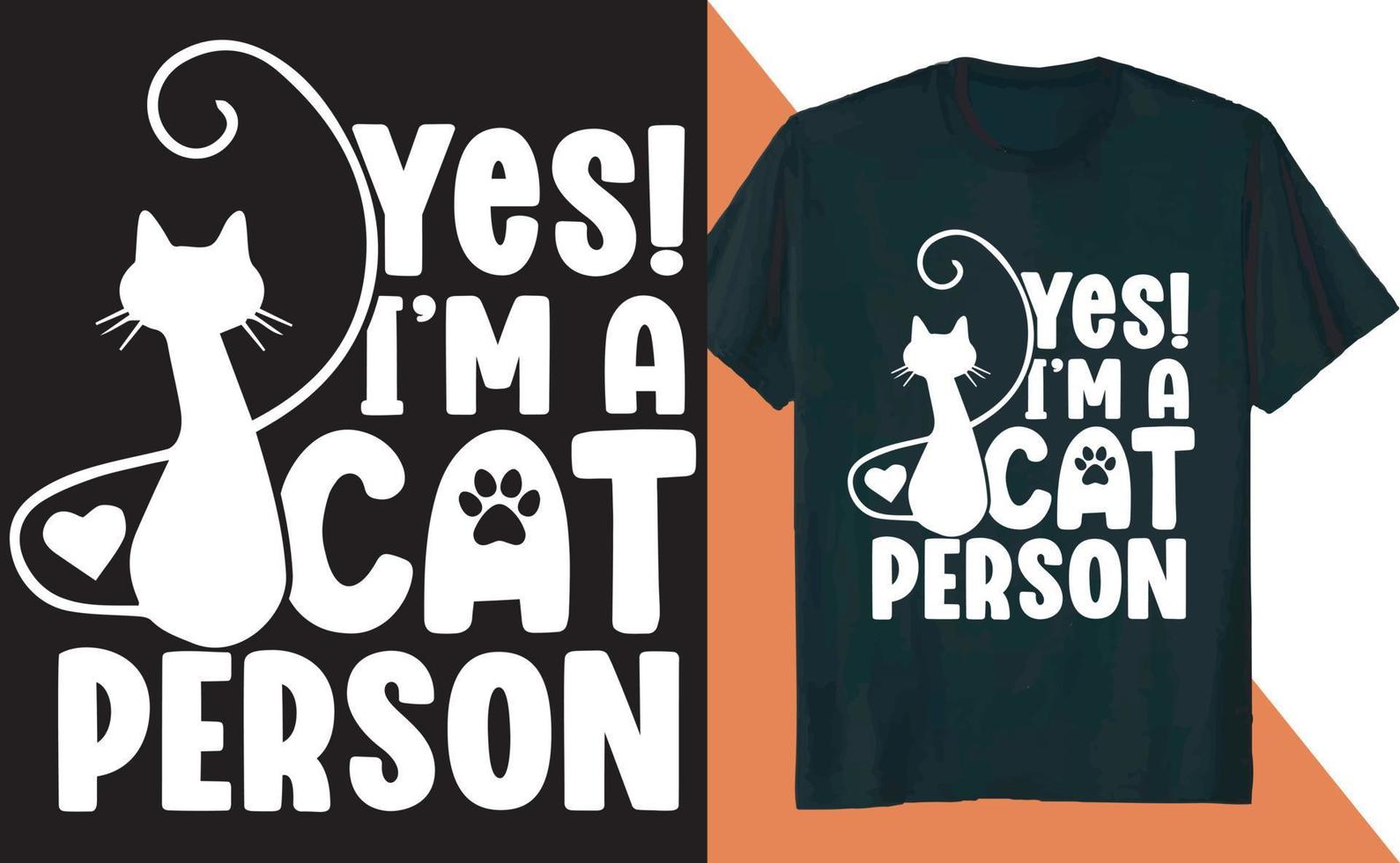 ja jag am en katt person t skjorta design vektor