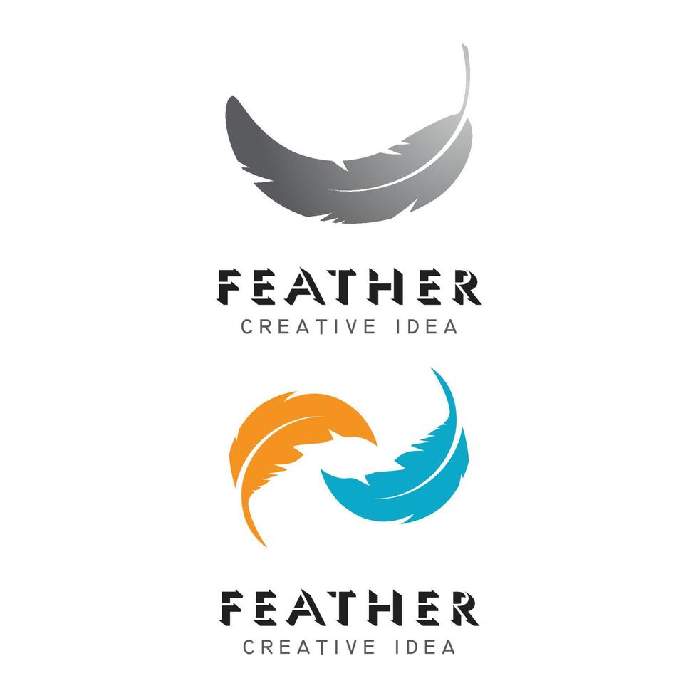 Feder Logo Vektor Vorlage Symboldesign