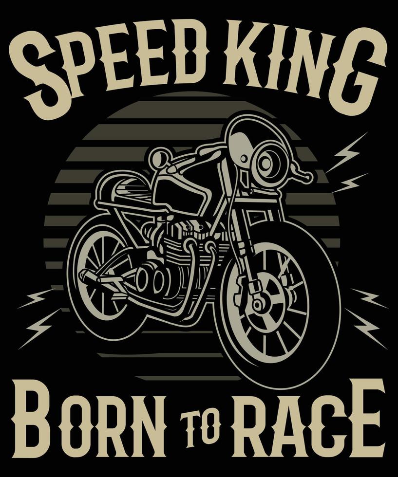 Motorradfahrer-T-Shirt-Design vektor